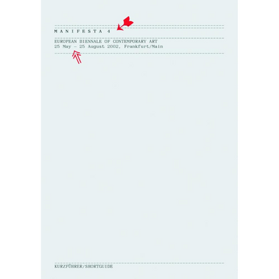 Cover Manifesta 4 - Kurzführer