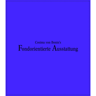 Cover Cosima von Bonin
