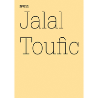 A minimalist cover with thin black text on a pale yellow background, reading Nº011 Jalal Toufic.
