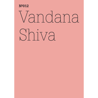 A minimalist pink cover with the words N°012 and Vandana Shiva in a thin black serif font.