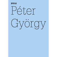A minimalist book cover with a light blue background, featuring the name Péter György and the number Nº016 in a thin black font.