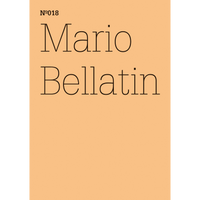 A minimalist book cover for Nº018, Mario Bellatin, with thin black serif text on a pale orange background.