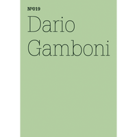 A pale green book cover with the words Nº019 and Dario Gamboni printed in a thin black serif font.