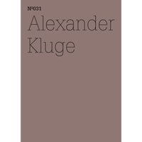 A dusty rose book cover with the words Nº031 and Alexander Kluge written in a thin, black, sans-serif font.