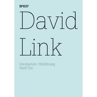 A pale blue book cover with thin black text that reads N°037, David Link, Introduction / Einführung: Geoff Cox.