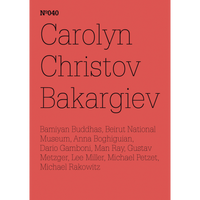 The cover of publication Nº040, featuring the name Carolyn Christov Bakargiev in large, thin black text on a red background, with a list of contributors below.