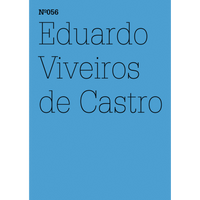 A blue book cover with the text Nº056, Eduardo Viveiros de Castro, in a thin black font.