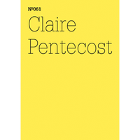 A minimalist yellow book cover for Nº061, Claire Pentecost, with thin black text.
