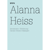 The light blue cover of the publication Alanna Heiss, Nº074, with text in a thin black serif font.