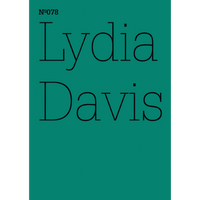 A teal book cover with the name Lydia Davis in a thin, black, sans-serif font, and Nº078 in the top left corner.
