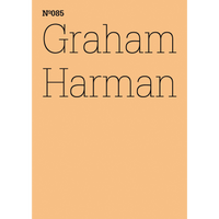 A minimalist book cover for Graham Harman, N°085, with black serif text on a peach background.