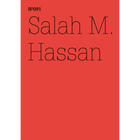 The cover for issue Nº091, Salah M. Hassan, in a thin black font on a red background.