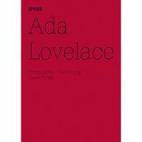 The cover of Ada Lovelace, Nº055, a minimalist design with thin black text on a deep red background.