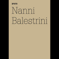 A beige book cover with thin black serif text that reads N°070, Nanni Balestrini.