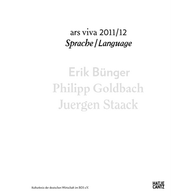Cover ars viva 11/12. Sprache / Language