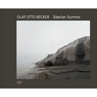 The cover of Olaf Otto Becker's book Siberian Summer, featuring a photograph of a bleak and eroding coastline of mud and ice under a foggy sky.