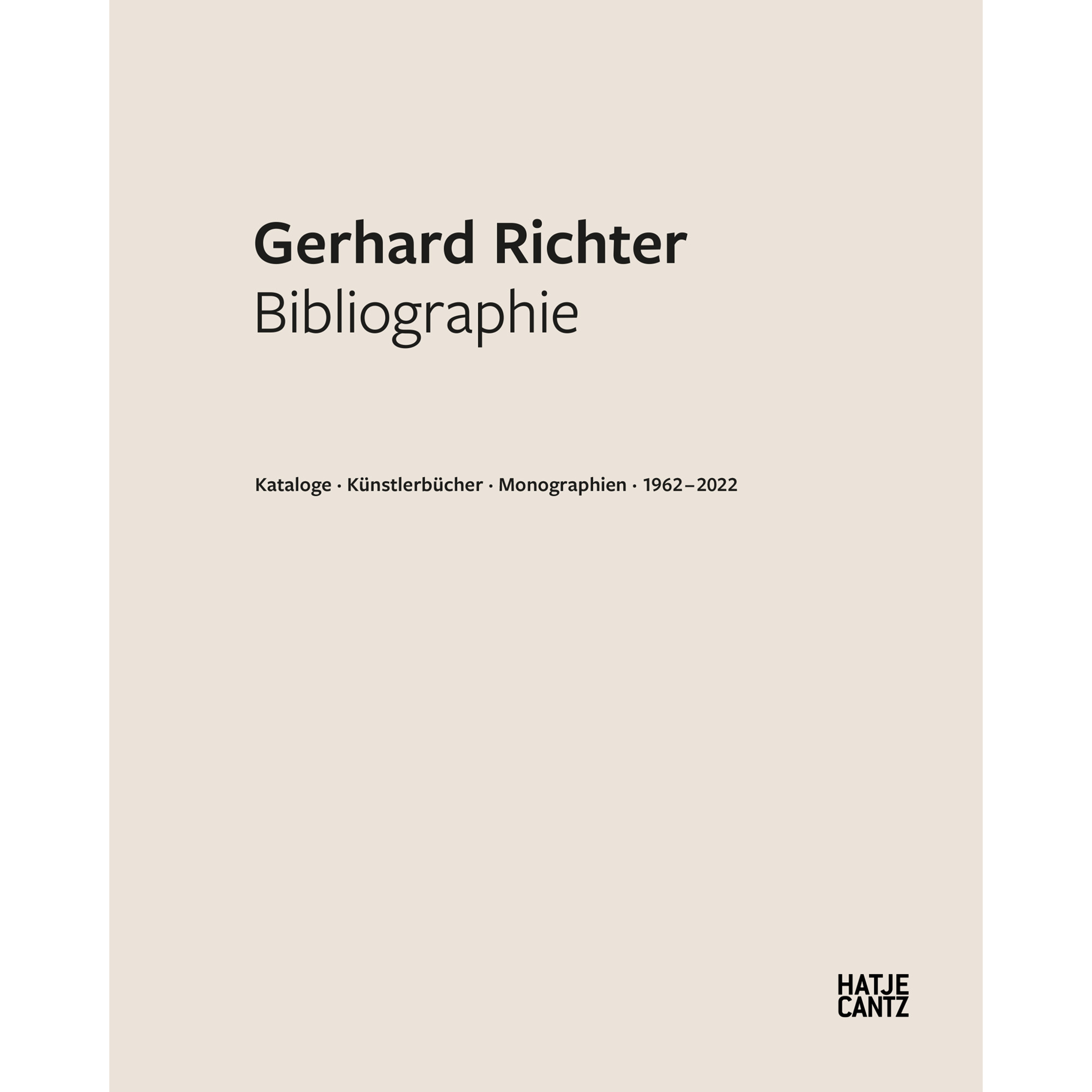 Gerhard Richter. Bibliographie - Hatje Cantz