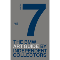The cover of the seventh edition of The BMW Art Guide by Independent Collectors, featuring a large dark blue number 7 on a grey background.