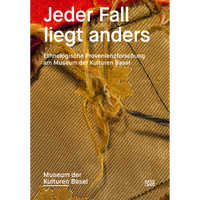 The cover of the book Jeder Fall liegt anders, featuring a close-up photograph of a frayed, golden woven textile.