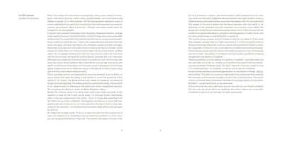A two-page spread from a book, open to pages 8 and 9. The left page is titled I'm Off to Dream by Ariadne von Schirach, with a column of black text below it. The right page contains a second column of text. The layout is minimalist with black text on a plain white background.