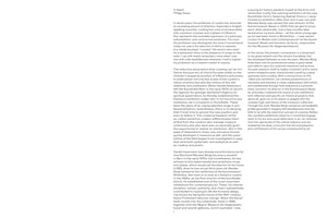 A two-page spread from a publication showing an article titled In Depth by Philipp Kaiser. The text is presented in two columns of justified black text on a white background and discusses the profession of art curation.