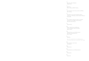 A table of contents from a book, written in German. The text is in a light gray serif font, aligned to the right on a white page. Each entry includes a page number, a title, and sometimes an author's name.