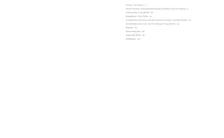 A table of contents from a book, written in German. It lists various sections, including a foreword by Tone Hansen and articles about artists Georg Baselitz and Edvard Munch, along with their corresponding page numbers. The list ends with Abbildungen on page 190.