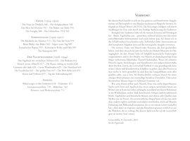 A two-page spread of a book in German, set in a serif font on a white background. The left page shows a table of contents with section headings like ERNTE, STERNENNACHT, and DER NACHTWANDERER, followed by chapter titles and page numbers. The right page features the VORWORT (Foreword), a block of justified text signed at the bottom by Ivo de Figueiredo.