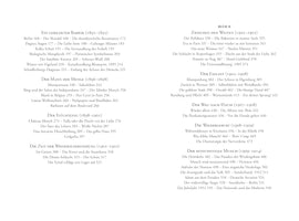 The table of contents of a book, written in German. The text is in a black serif font on a white background and is organized into two columns. It lists sections such as EIN GEBILDETER BARBAR and BUCH II, followed by chapter titles and page numbers.